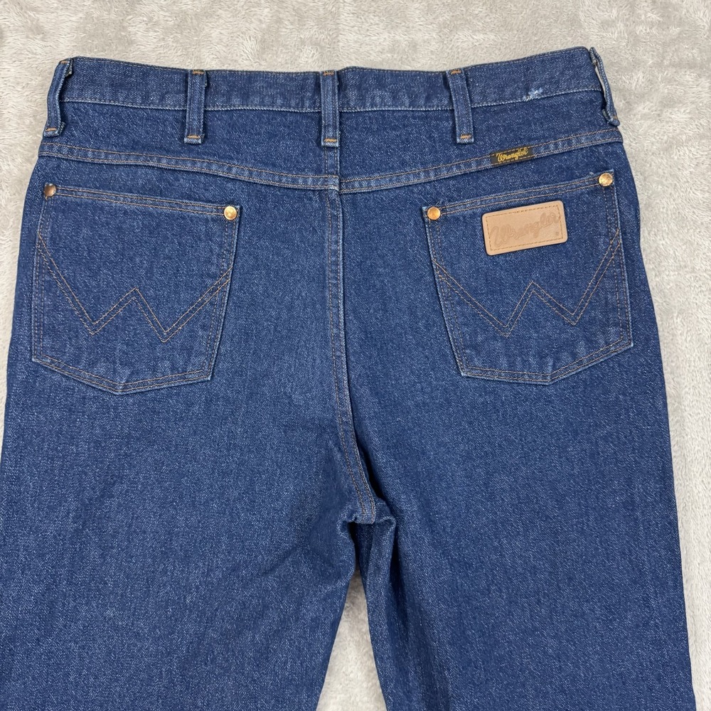Wrangler Jeans Mens 34x30 936DEN Cowboy Cut‎ Slim Straight Rodeo Western Heavy - Picture 8 of 15